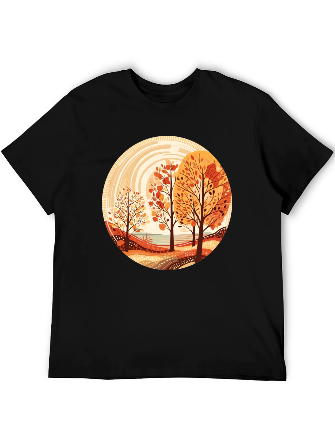 Autumn Trees Graphic Tee - Round Design