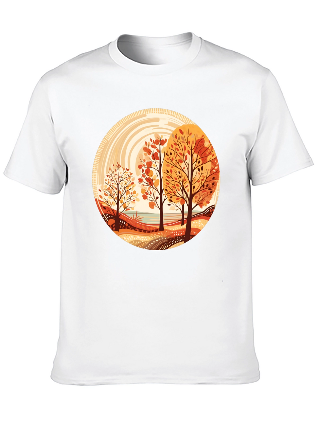 Autumn Trees Graphic Tee - Round Design