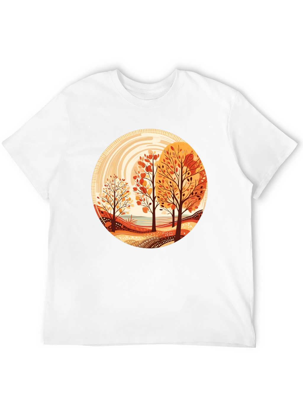 Autumn Trees Graphic Tee - Round Design