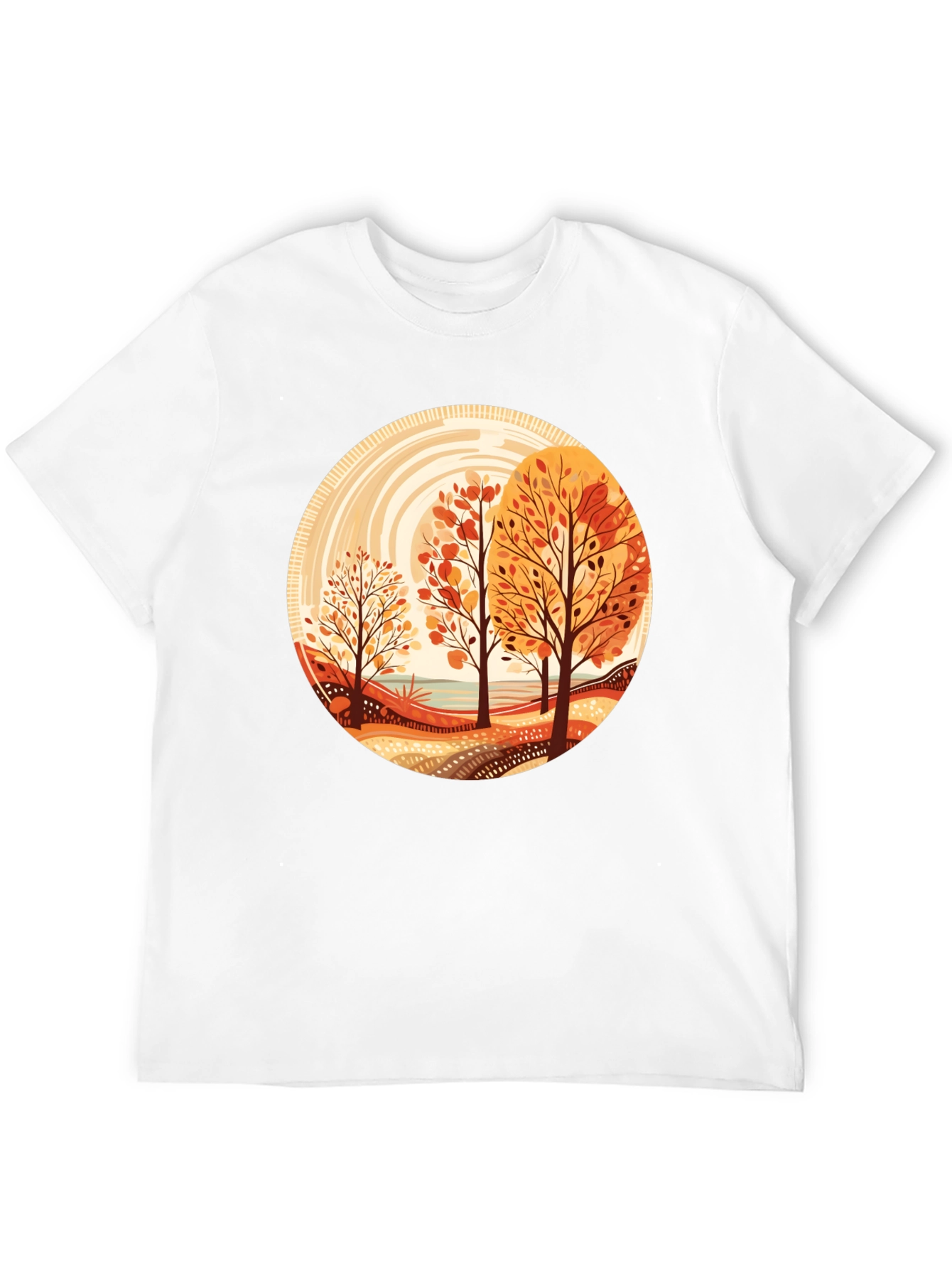 Autumn Trees Graphic Tee - Round Design