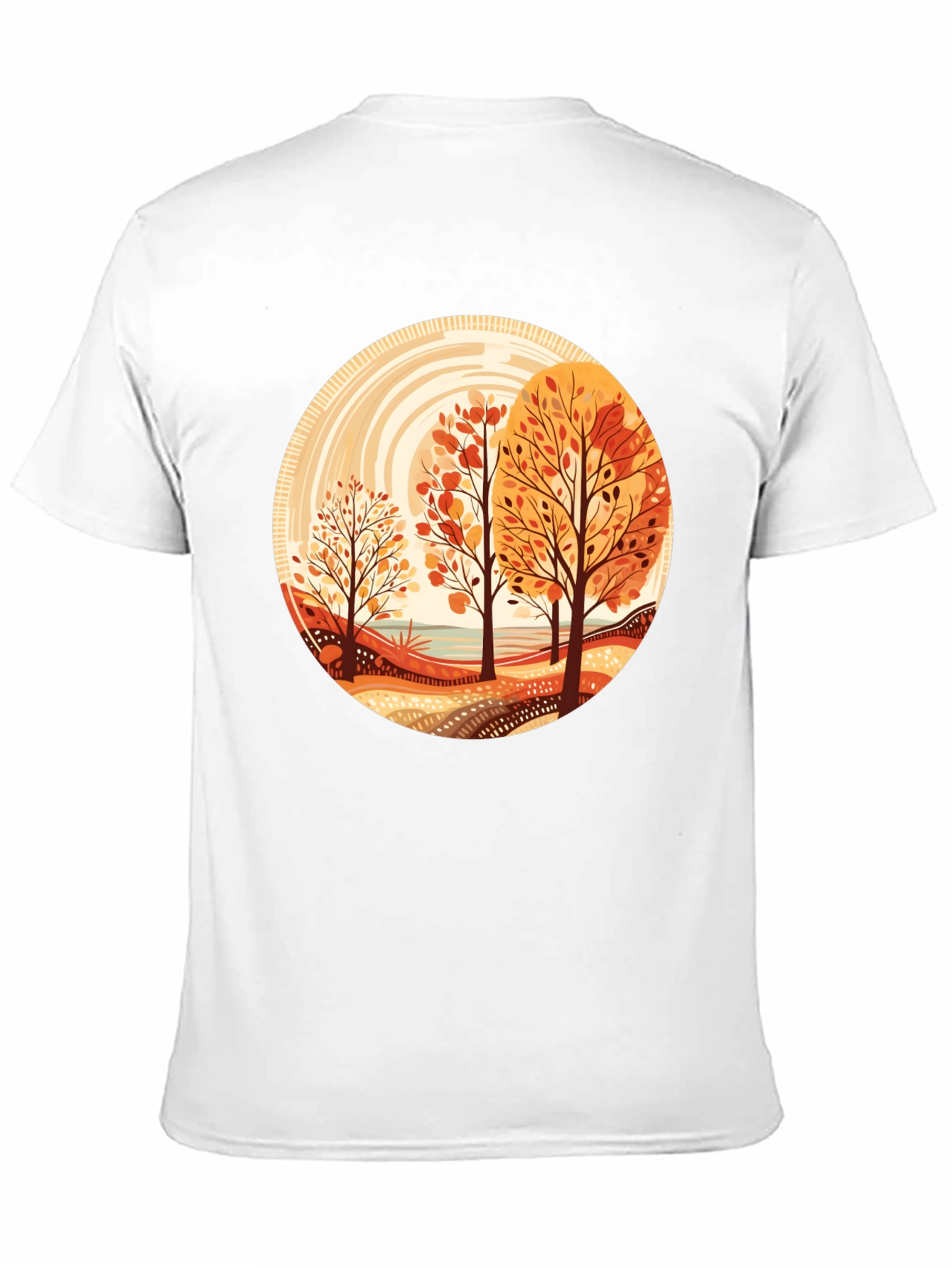 Autumn Trees Graphic Tee - Round Design