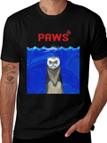 PAWS Ferret Graphic T-Shirt - Black
