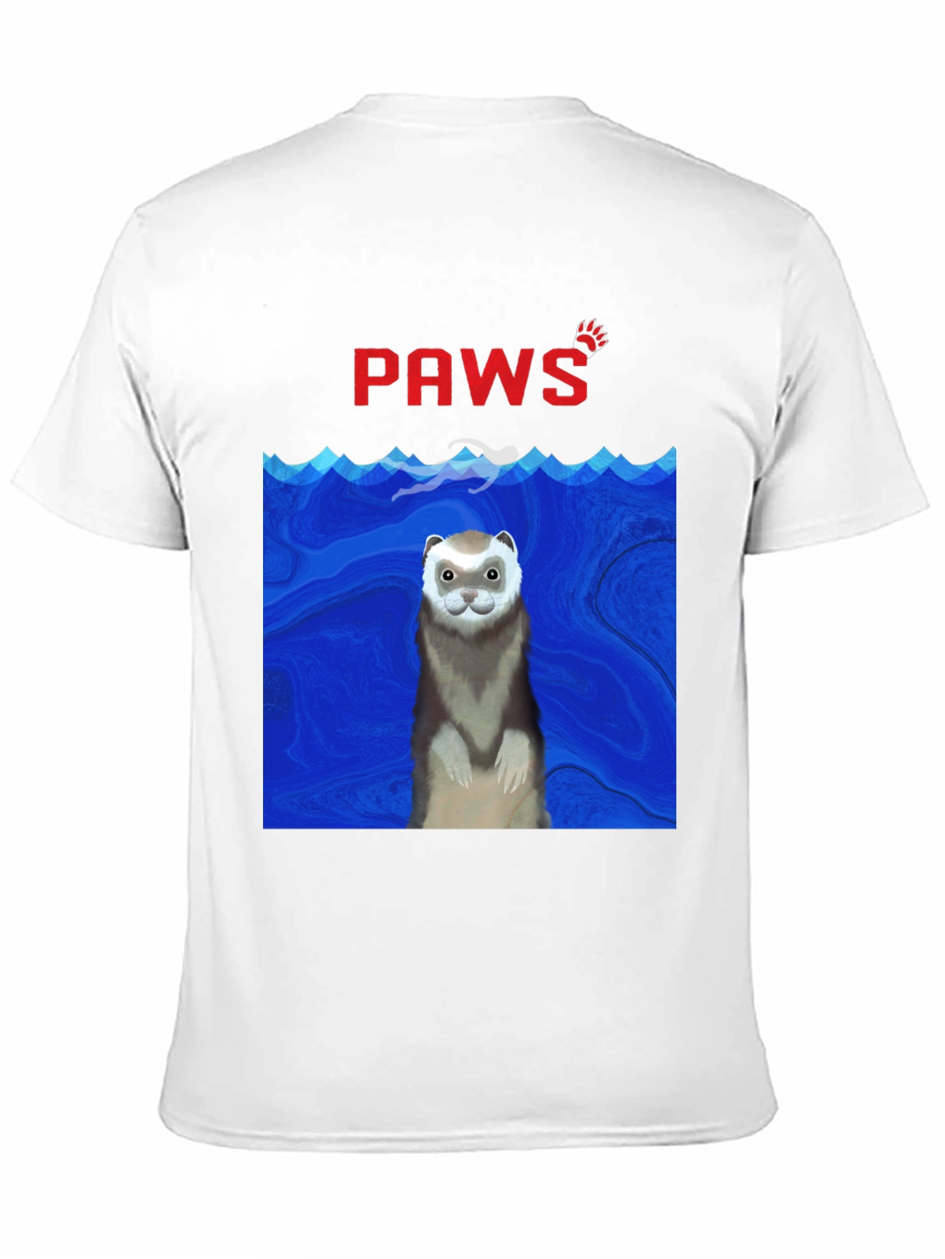 PAWS Ferret Graphic T-Shirt - Black