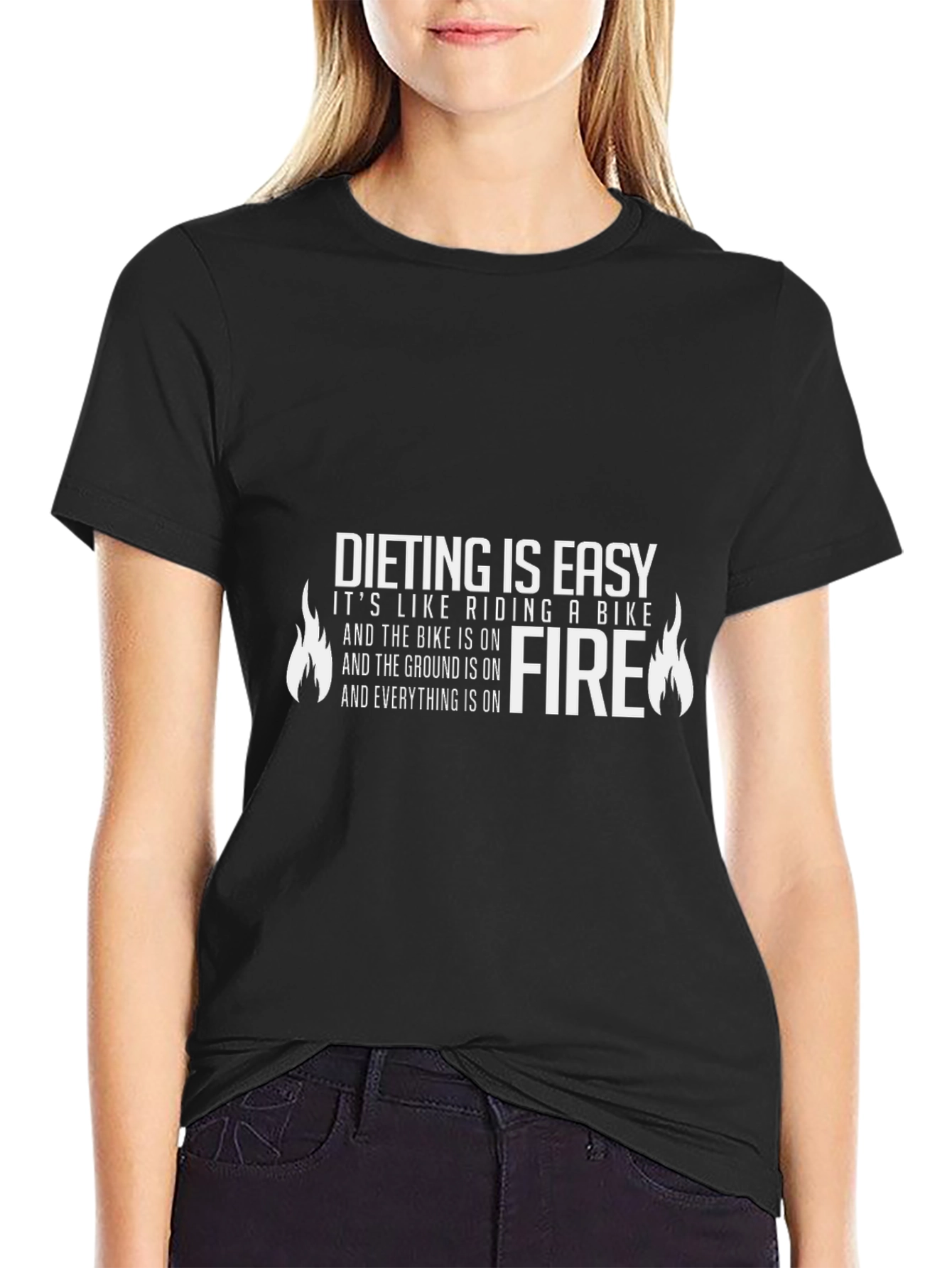 Dieting is Easy Mens T-Shirt - Funny Workout Tee