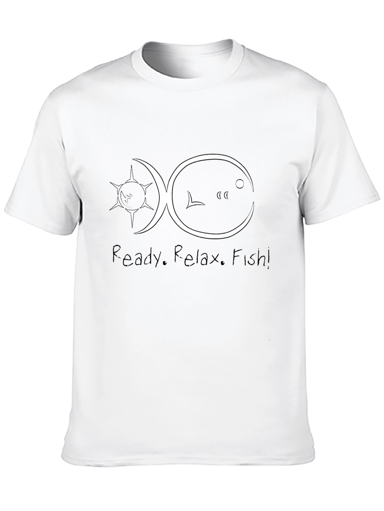 Ready. Relax. Fish! Mens Graphic Tee