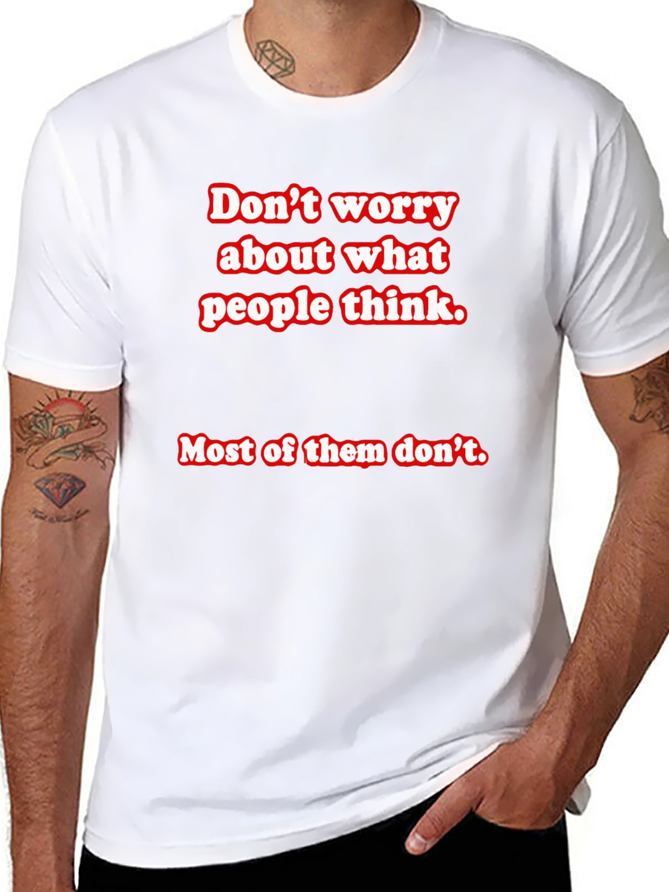 Dont Worry Slogan Graphic Tee - Comfort Fit