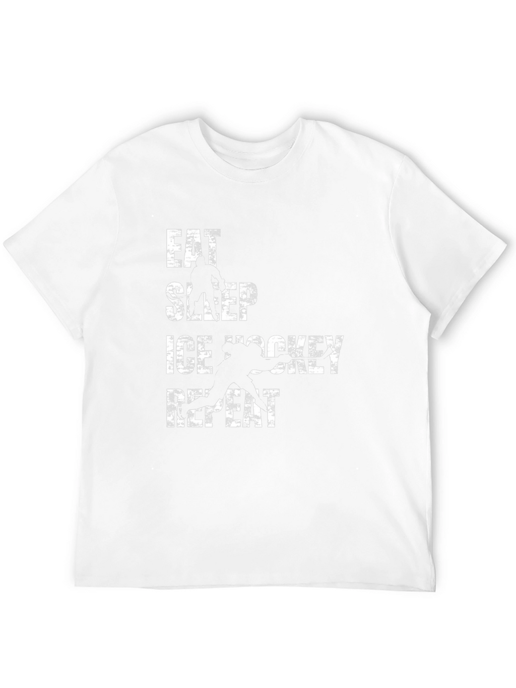 Eat Sleep Ice Hockey Repeat Black Graphic T-Shirt