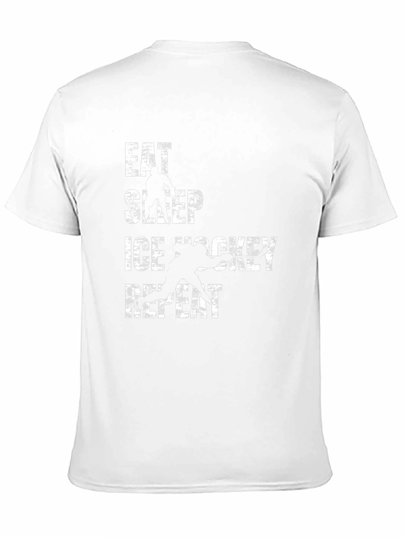 Eat Sleep Ice Hockey Repeat Black Graphic T-Shirt