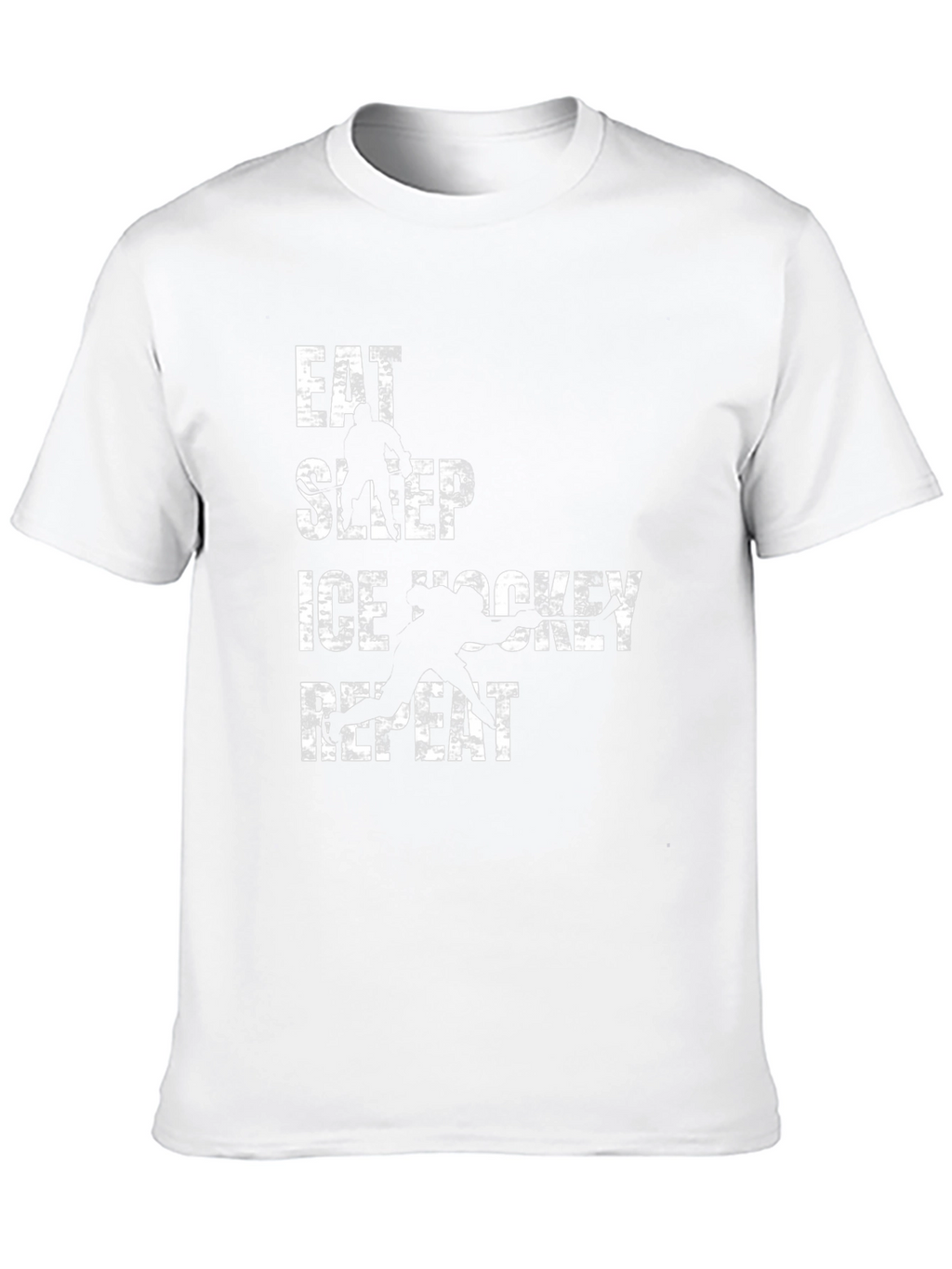 Eat Sleep Ice Hockey Repeat Black Graphic T-Shirt
