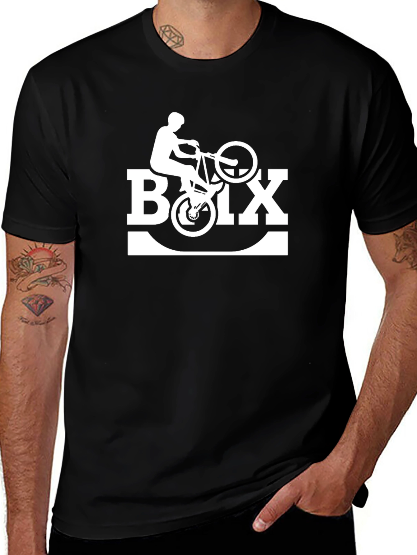 BMX Rider Graphic T-Shirt - Black Cotton Tee