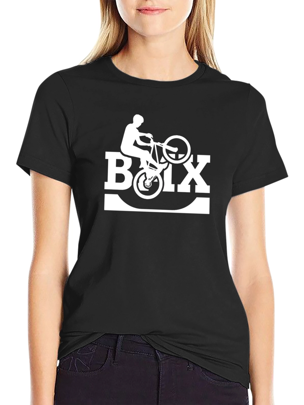 BMX Rider Graphic T-Shirt - Black Cotton Tee