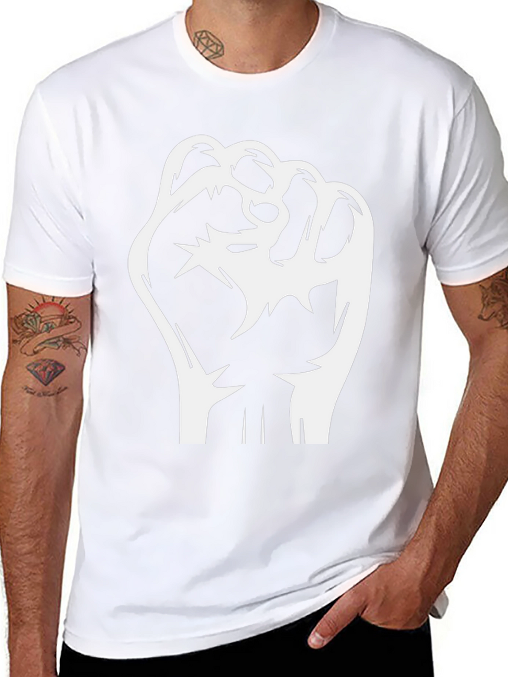 Empowered Fist Graphic Tee - Black