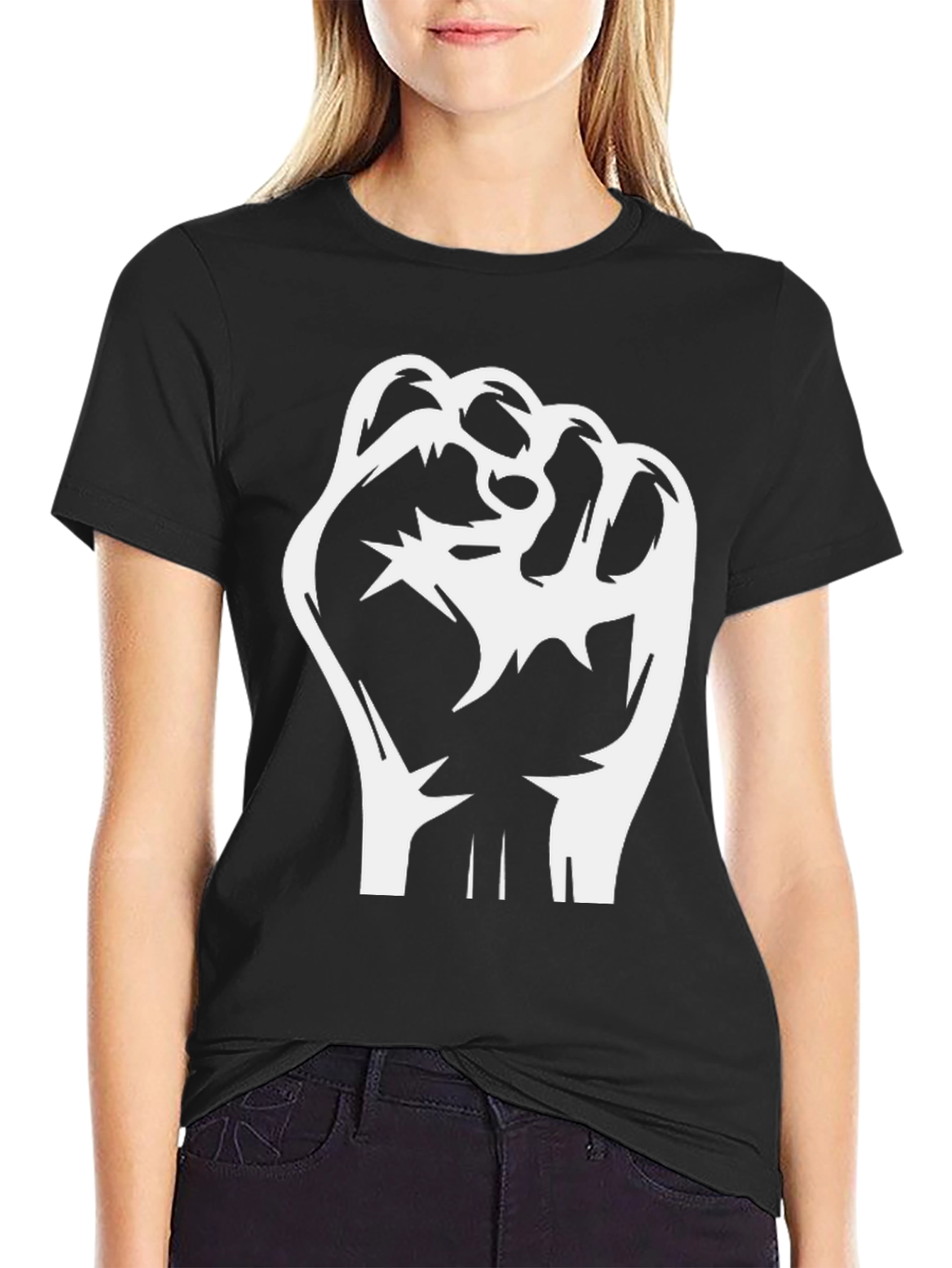 Empowered Fist Graphic Tee - Black