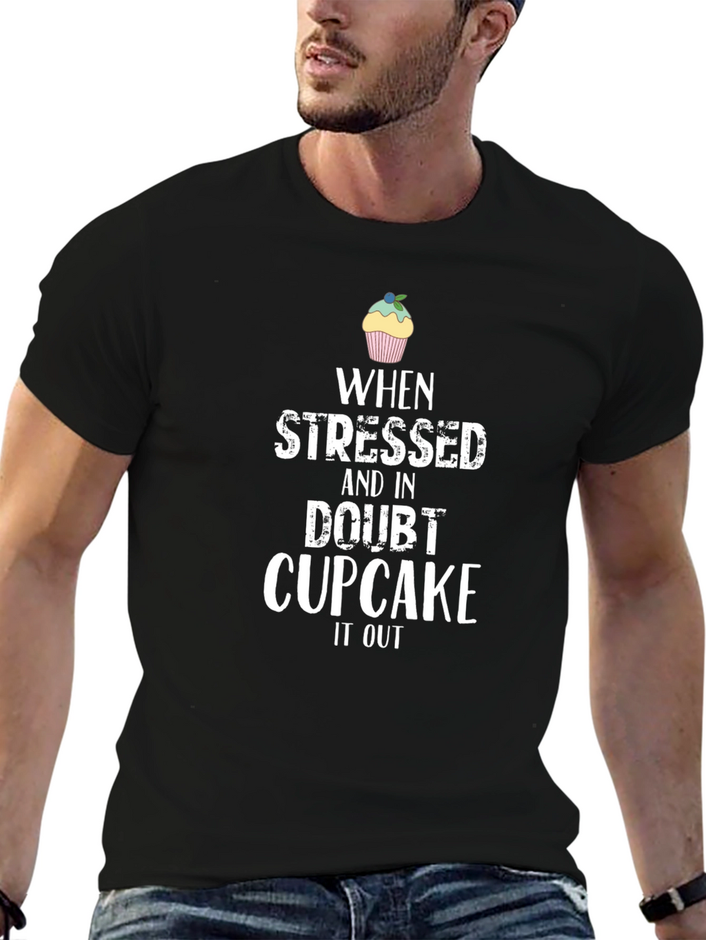 Cupcake It Out Black T-Shirt