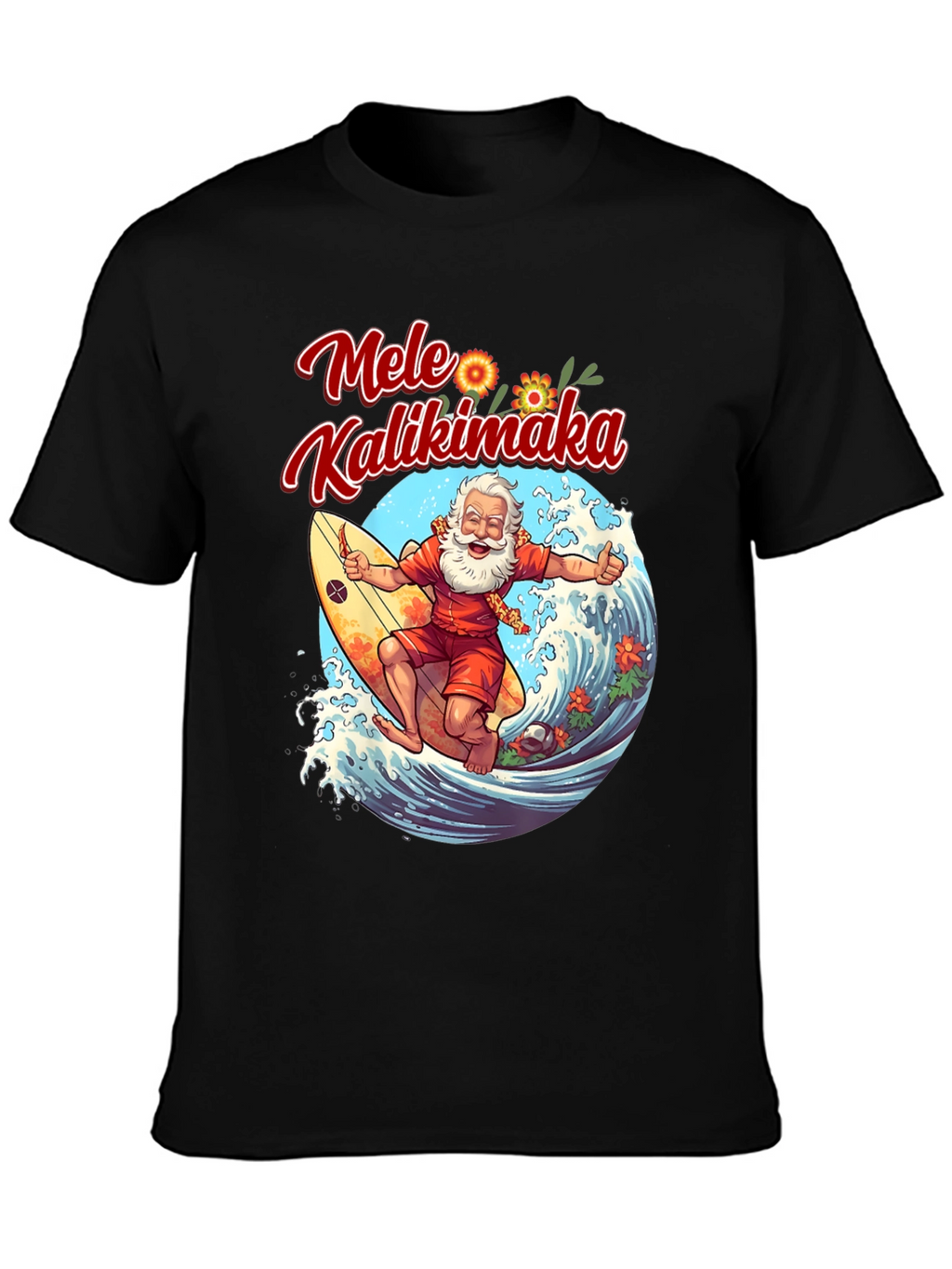 Mele Kalikimaka Santa Surfing T-Shirt