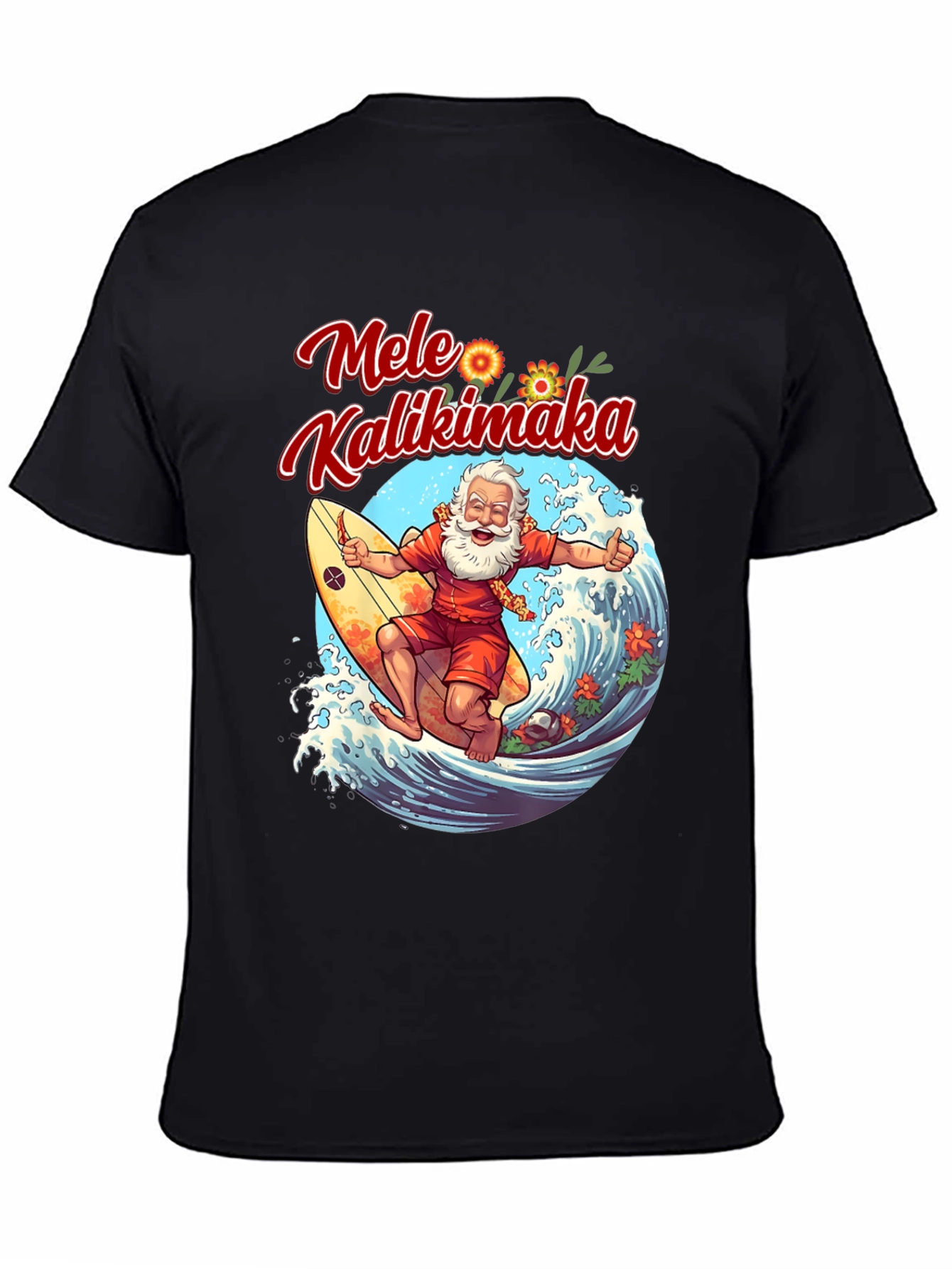 Mele Kalikimaka Santa Surfing T-Shirt