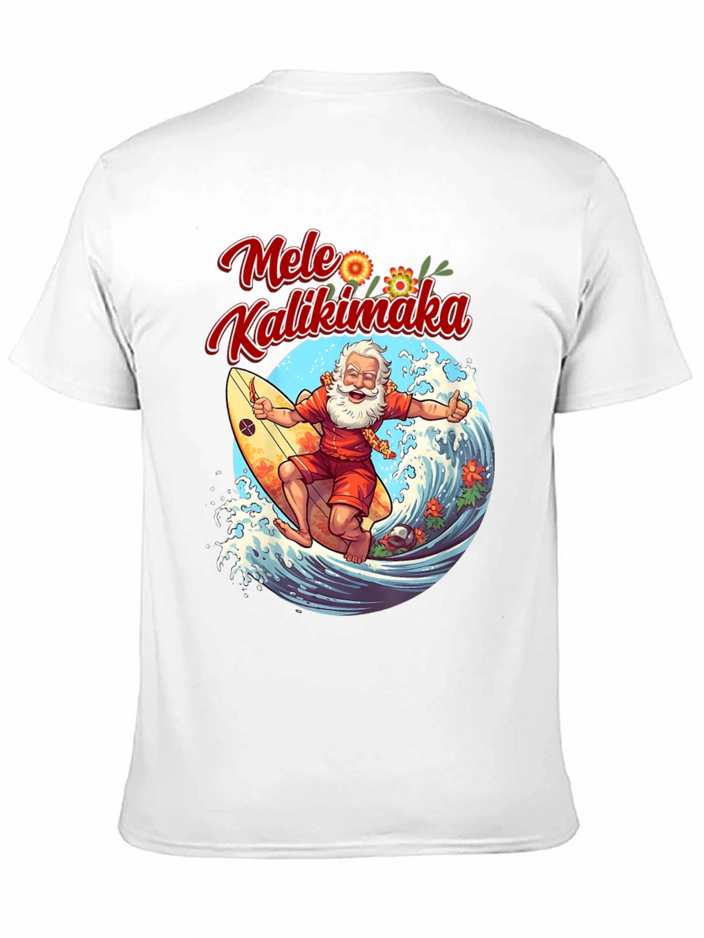 Mele Kalikimaka Santa Surfing T-Shirt