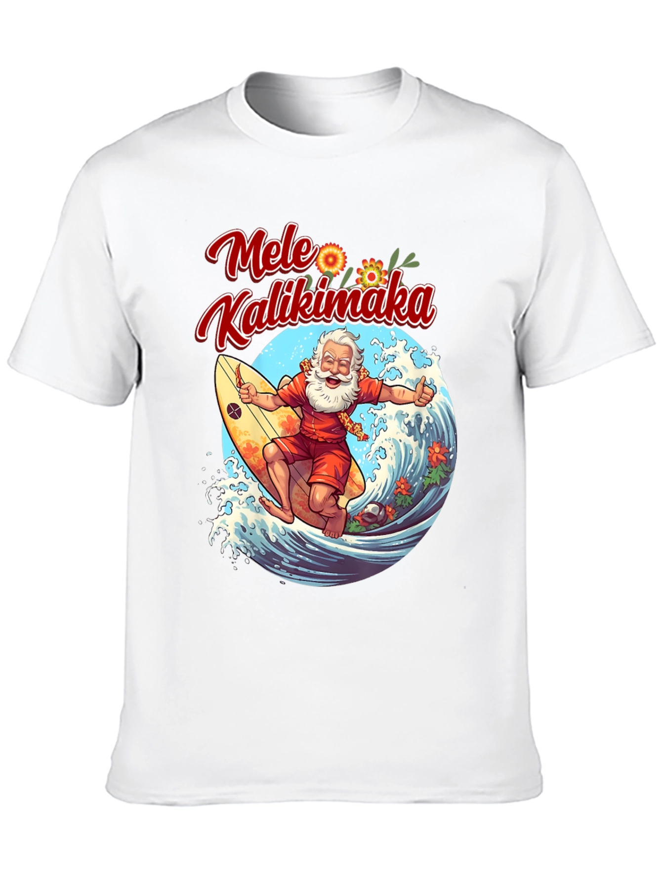 Mele Kalikimaka Santa Surfing T-Shirt
