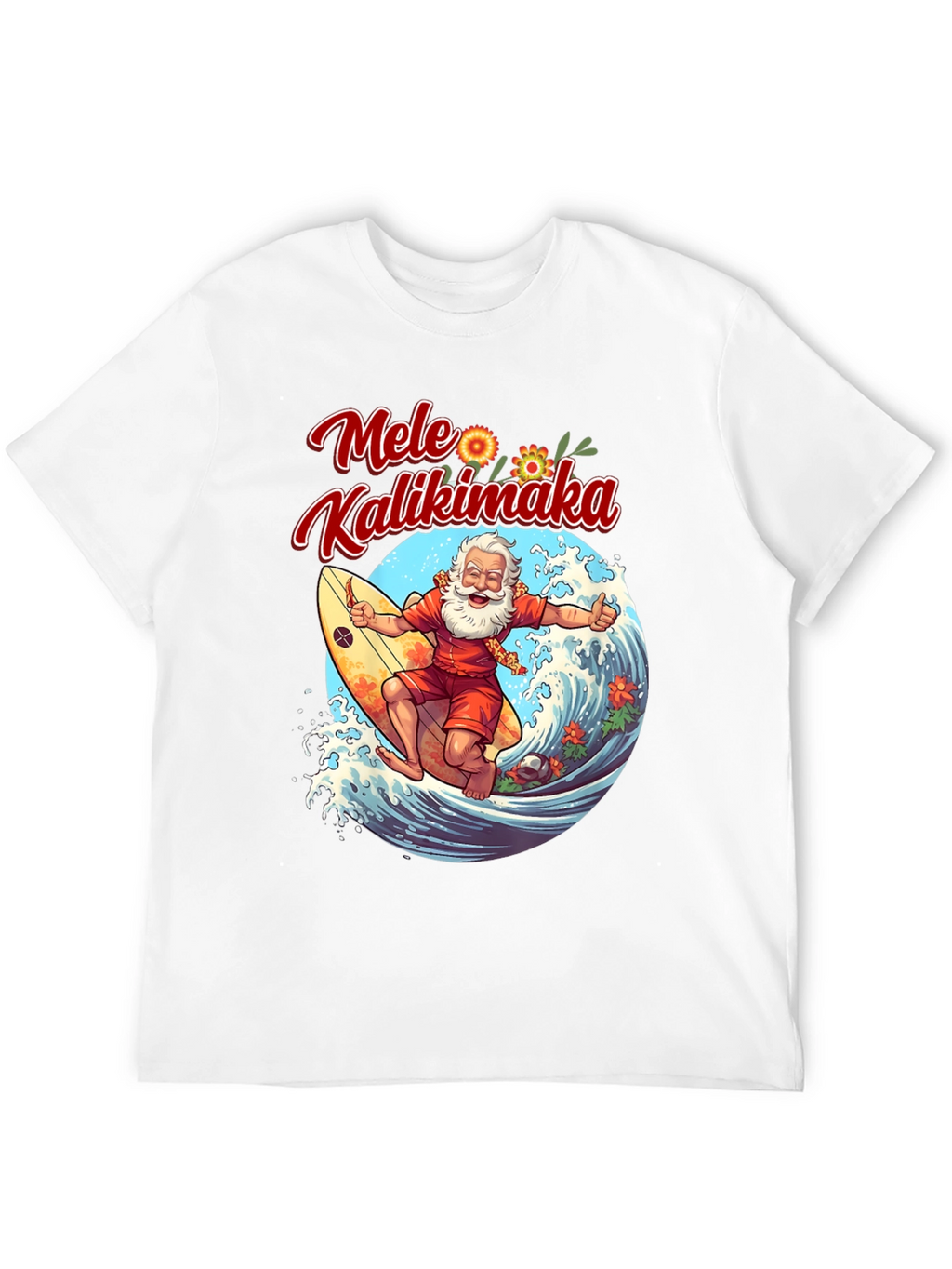 Mele Kalikimaka Santa Surfing T-Shirt