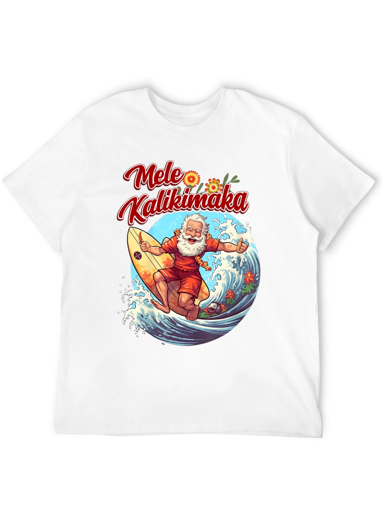 Mele Kalikimaka Santa Surfing T-Shirt