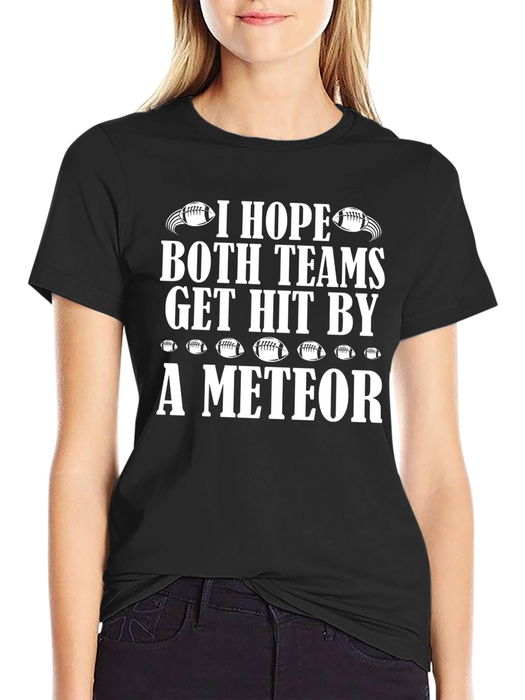 Funny Football Meteor T-Shirt for Game Day