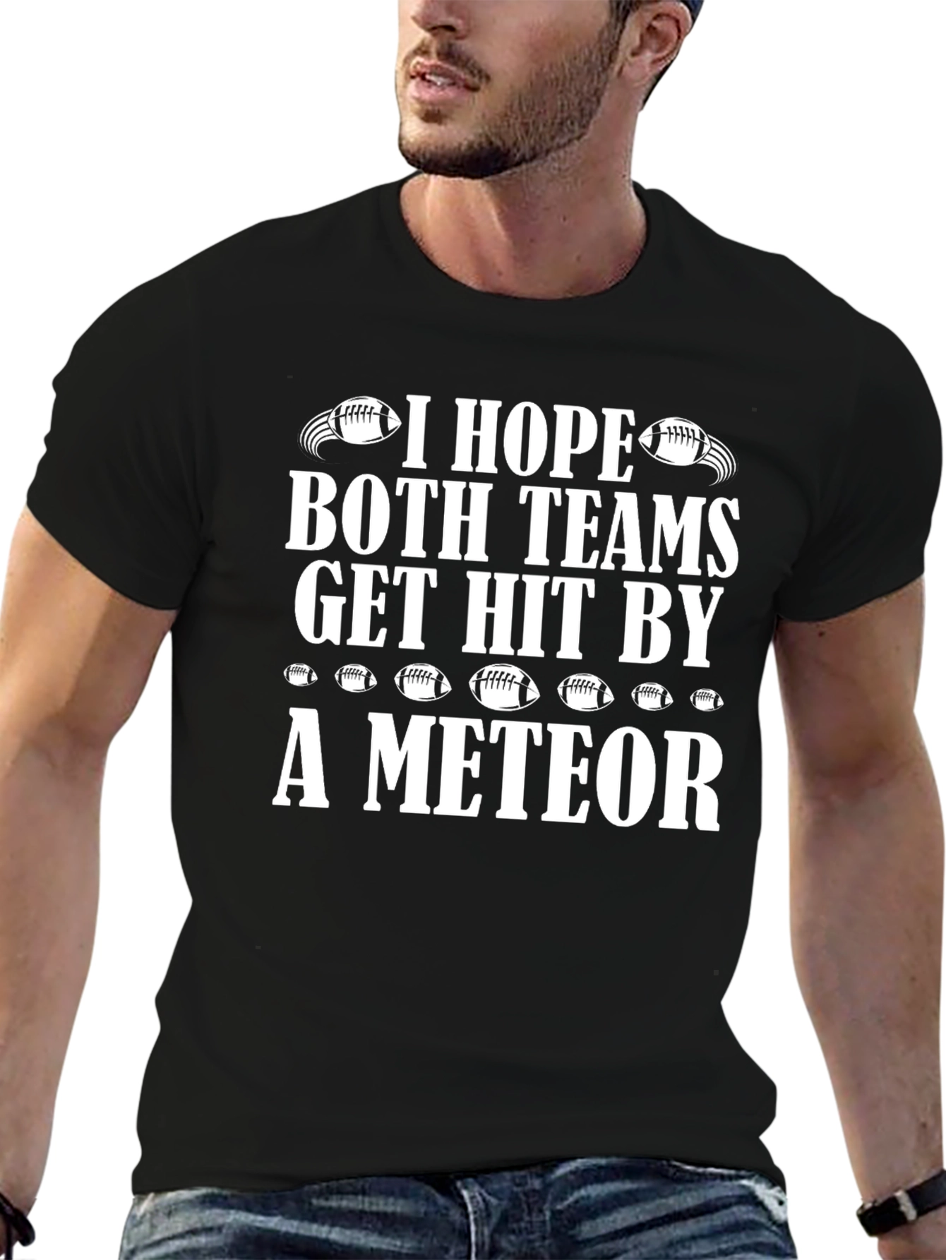 Funny Football Meteor T-Shirt for Game Day