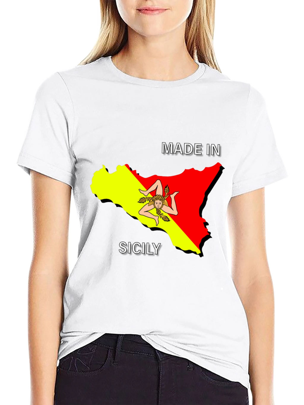Sicily Pride Tee - Made In Sicily Black T-Shirt