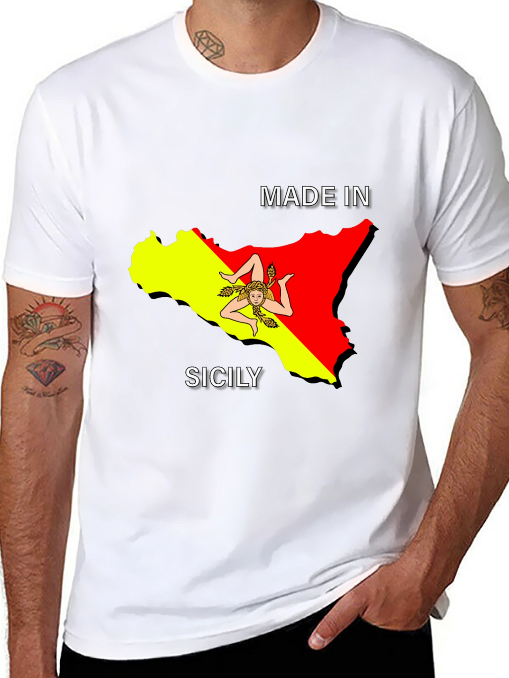 Sicily Pride Tee - Made In Sicily Black T-Shirt