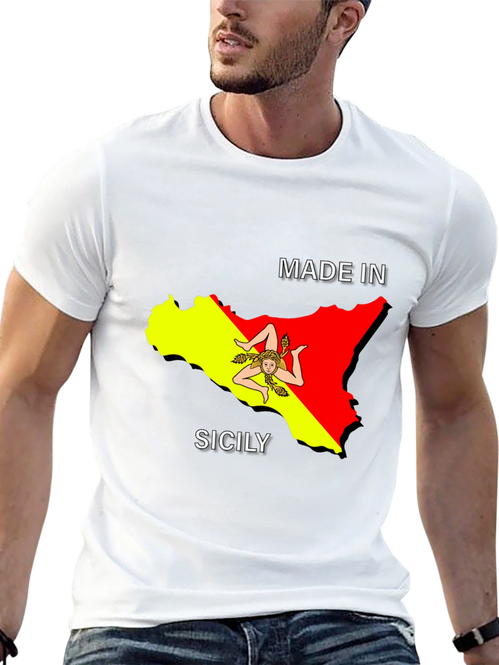 Sicily Pride Tee - Made In Sicily Black T-Shirt