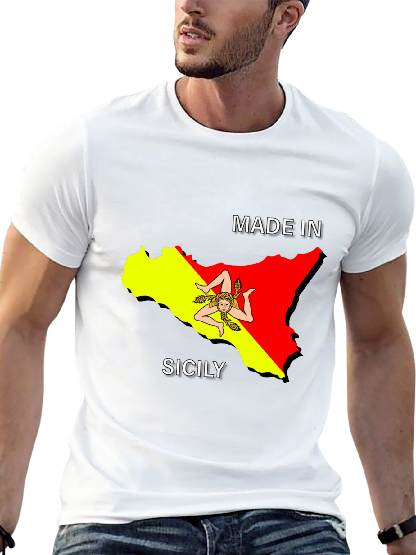 Sicily Pride Tee - Made In Sicily Black T-Shirt