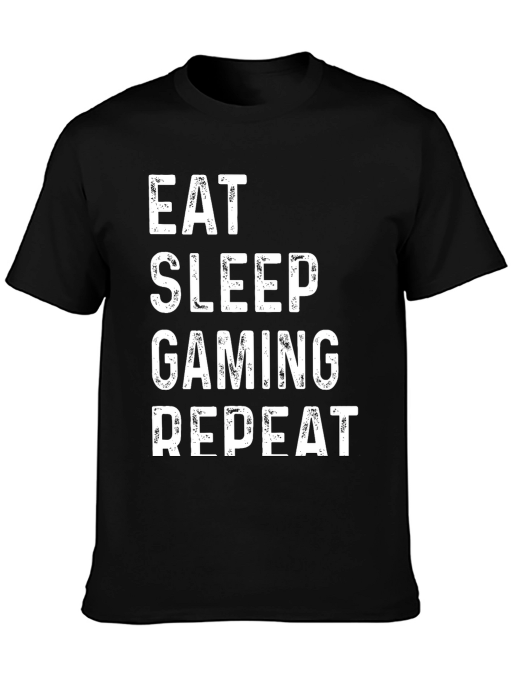 Eat Sleep Gaming Repeat Black T-Shirt