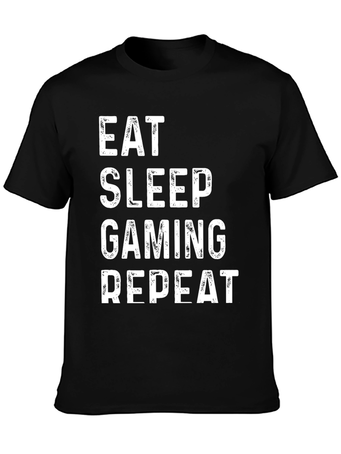 Eat Sleep Gaming Repeat Black T-Shirt