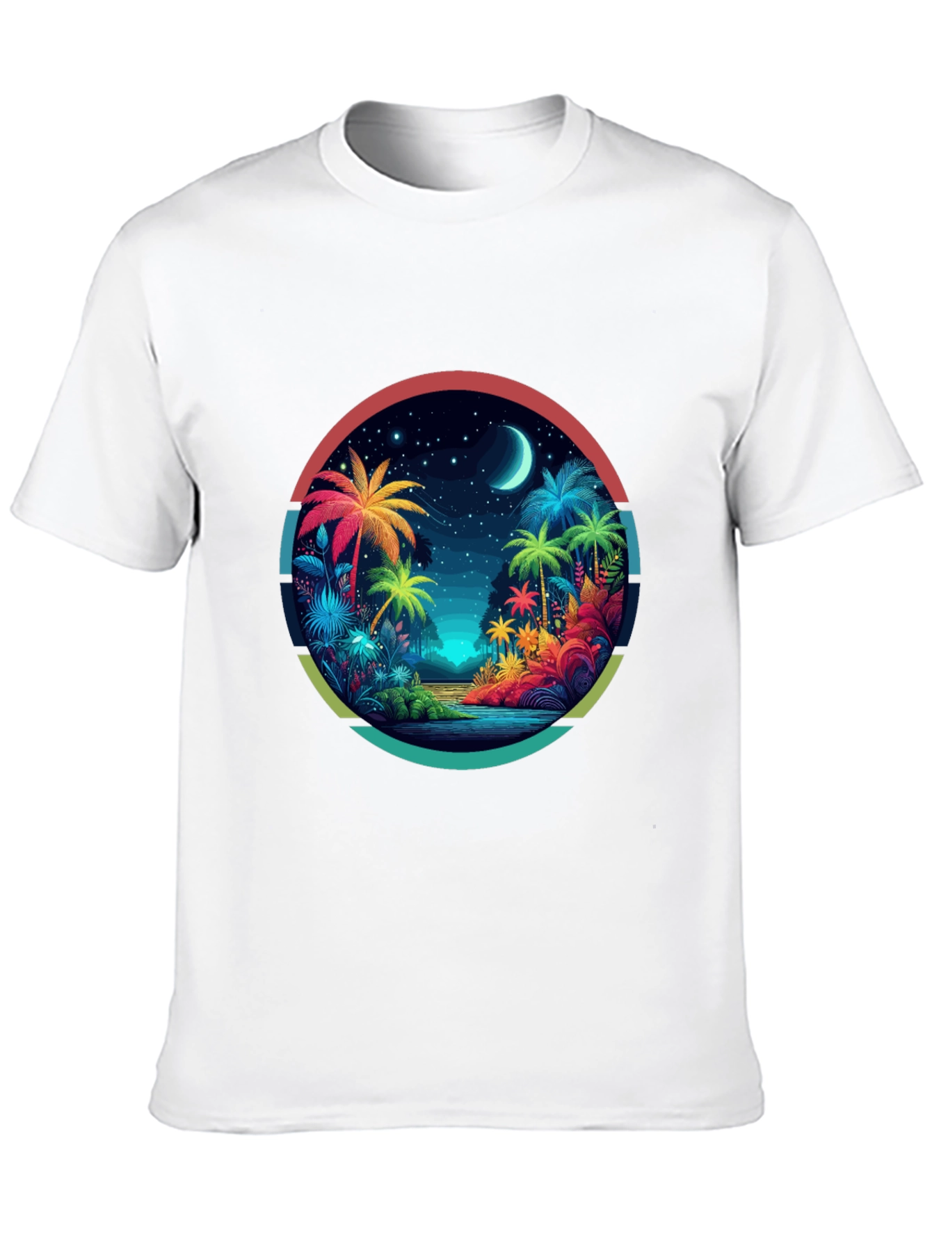 Tropical Palms Graphic Tee - Island Vibes