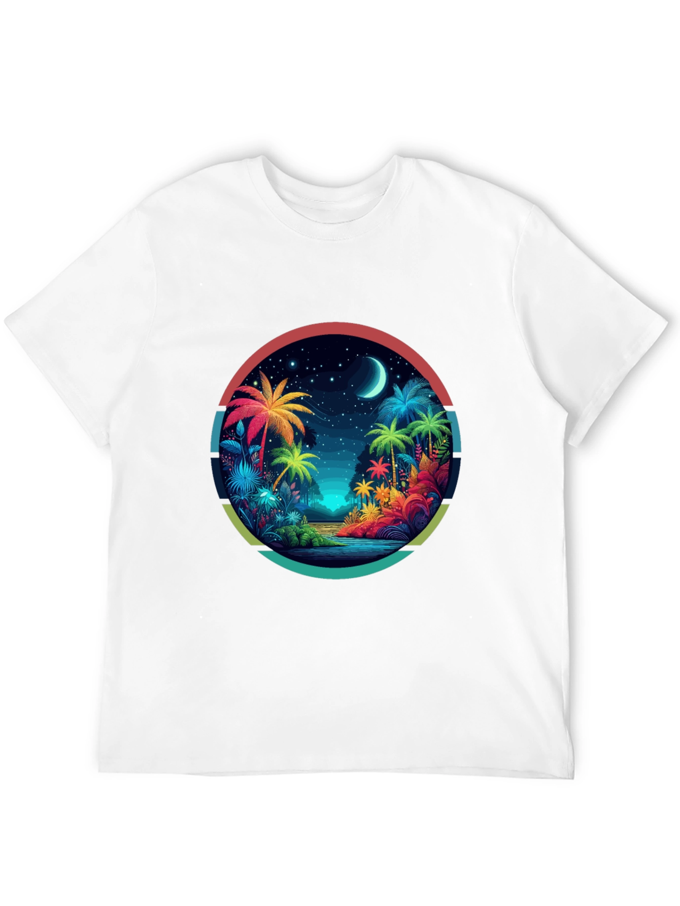Tropical Palms Graphic Tee - Island Vibes
