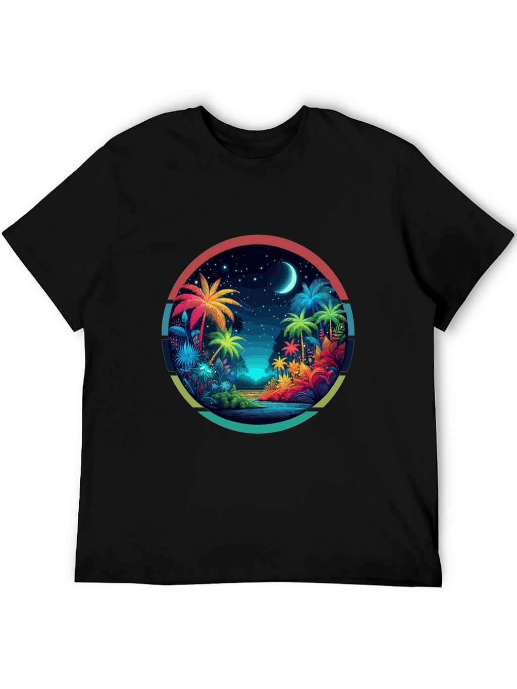 Tropical Palms Graphic Tee - Island Vibes