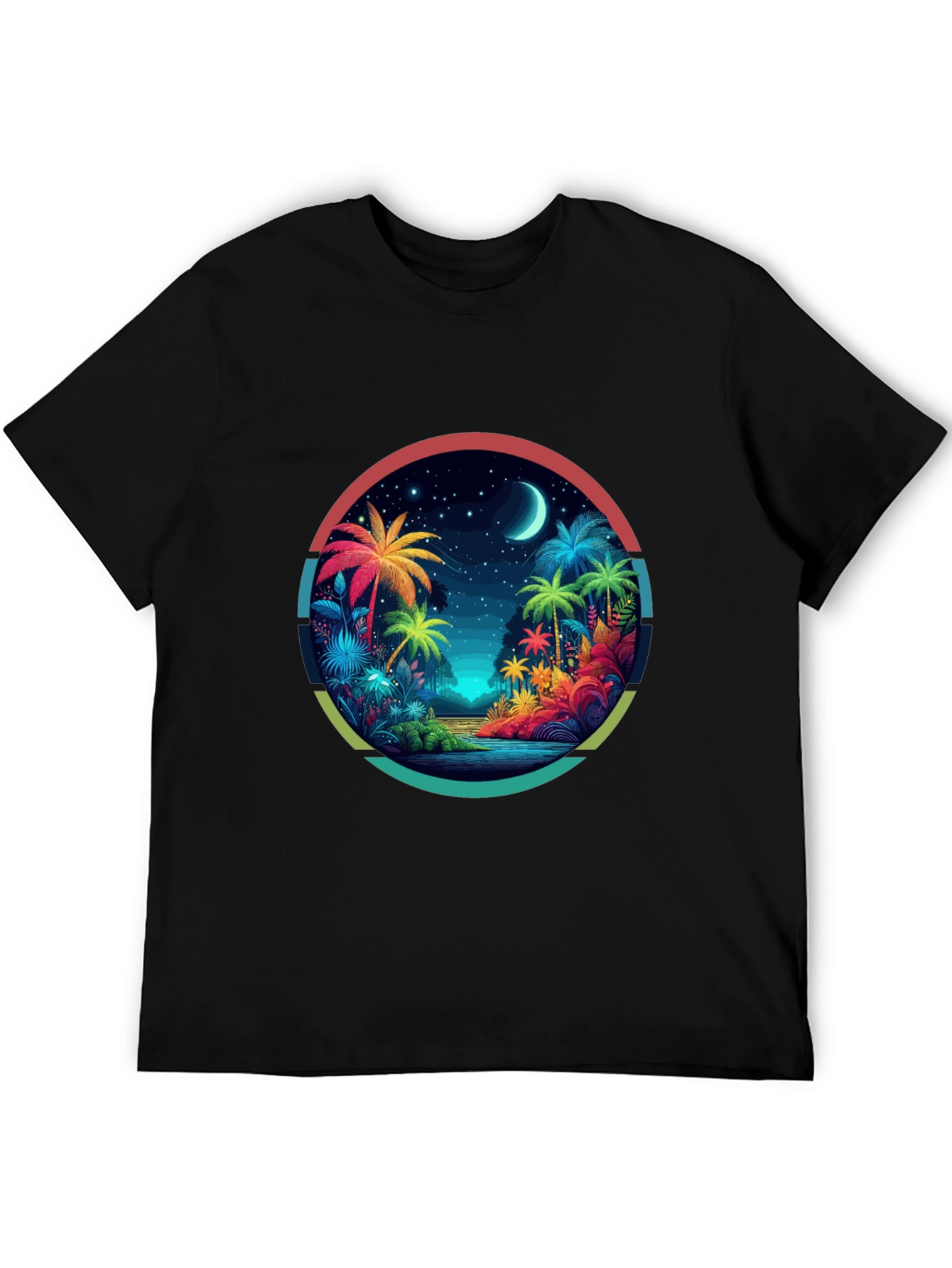 Tropical Palms Graphic Tee - Island Vibes