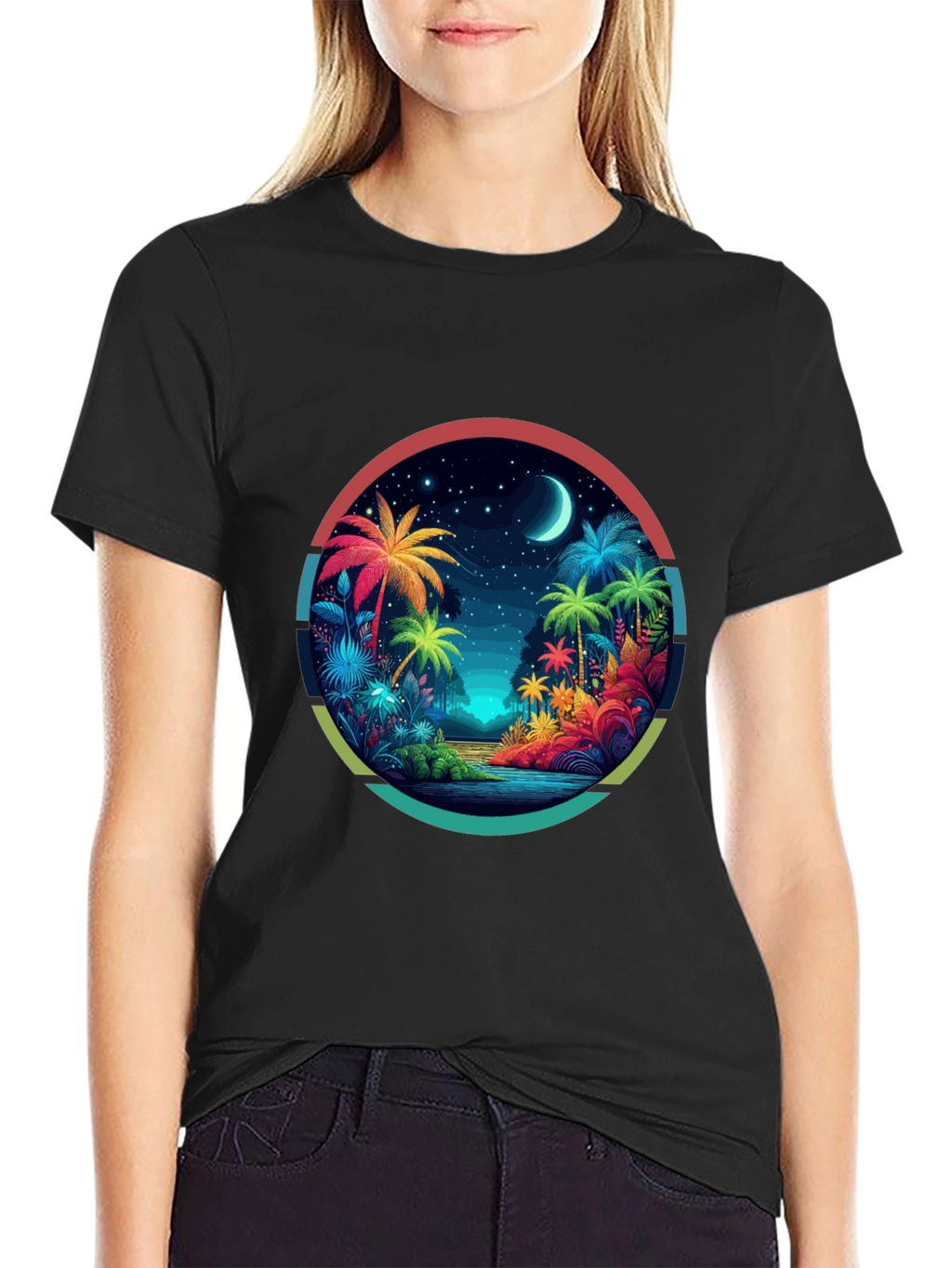 Tropical Palms Graphic Tee - Island Vibes