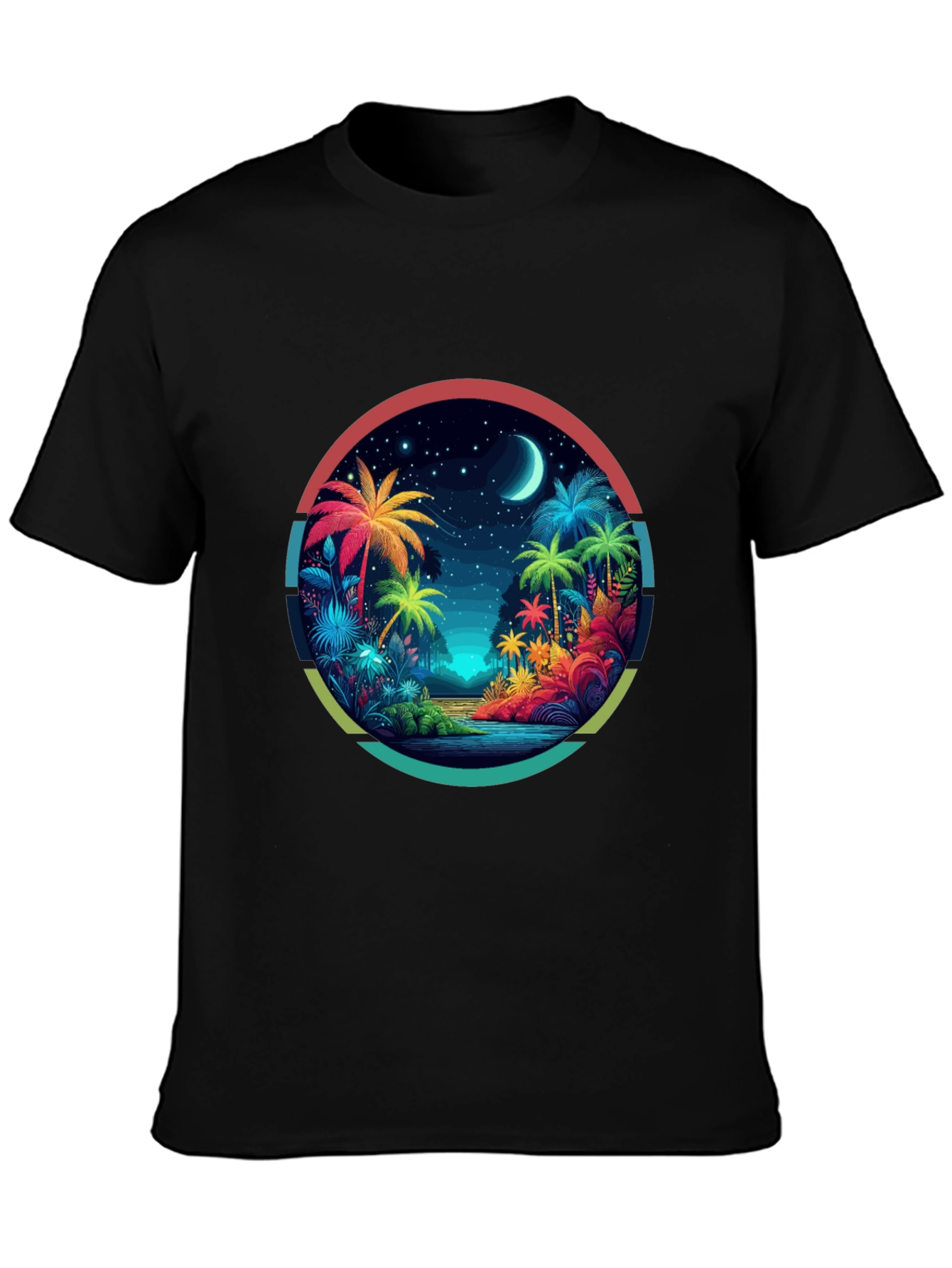Tropical Palms Graphic Tee - Island Vibes