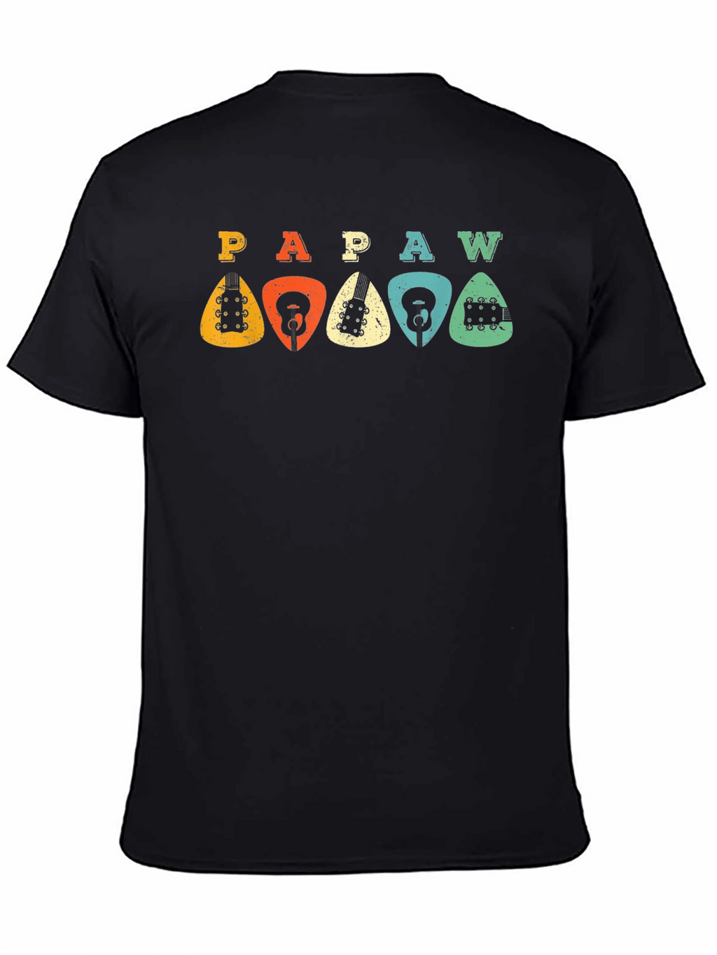 Retro PAPAW Guitar Pick T-Shirt