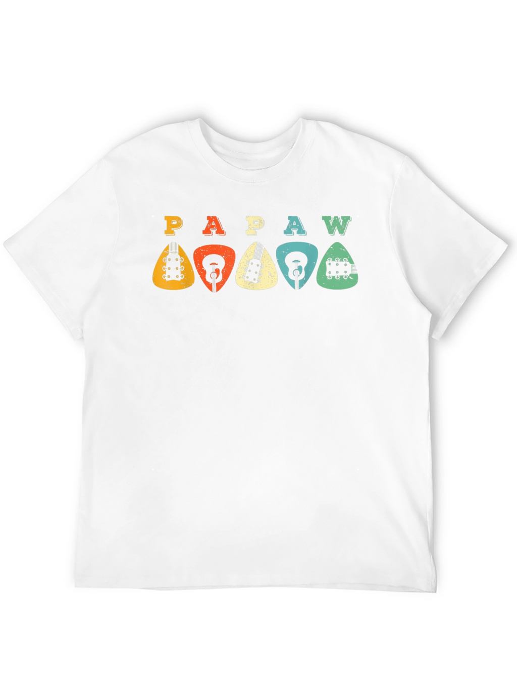 Retro PAPAW Guitar Pick T-Shirt
