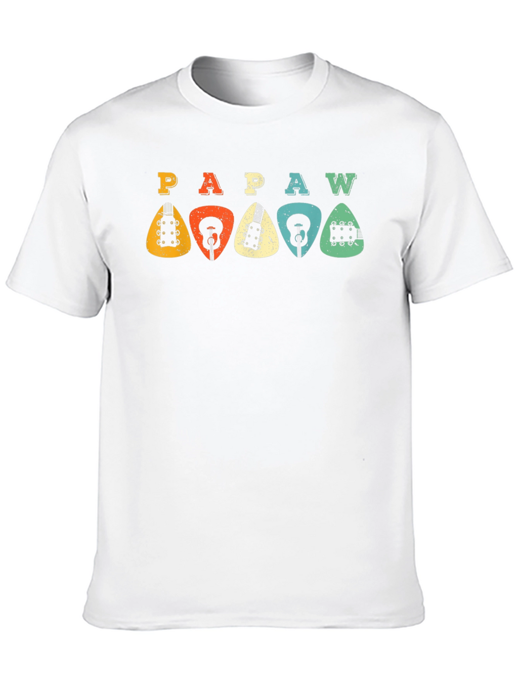 Retro PAPAW Guitar Pick T-Shirt