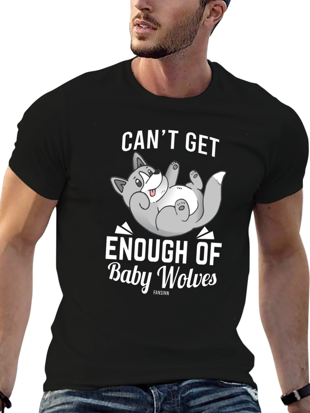 Cant Get Enough Baby Wolves Graphic T-Shirt