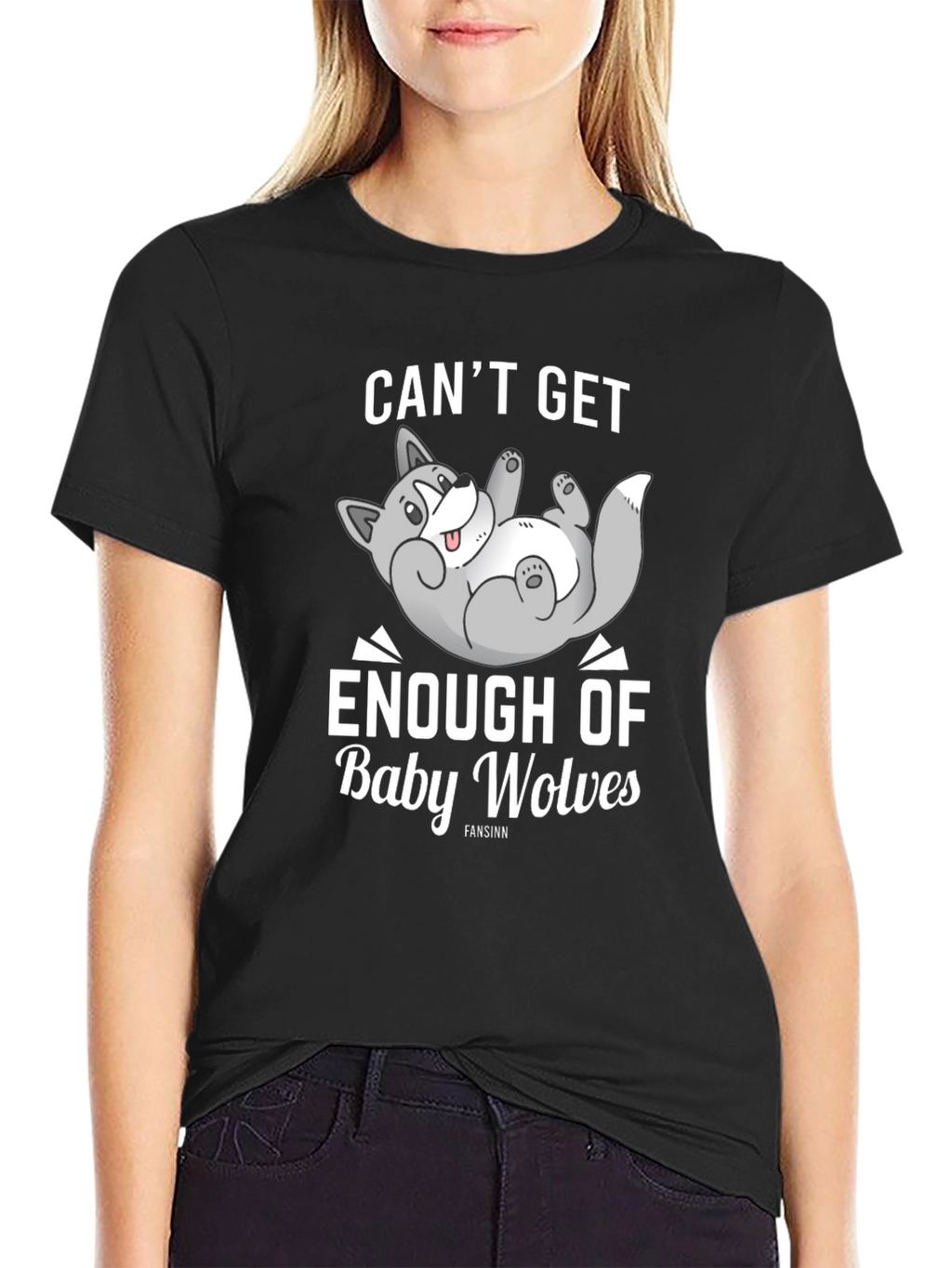 Cant Get Enough Baby Wolves Graphic T-Shirt