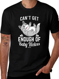 Cant Get Enough Baby Wolves Graphic T-Shirt