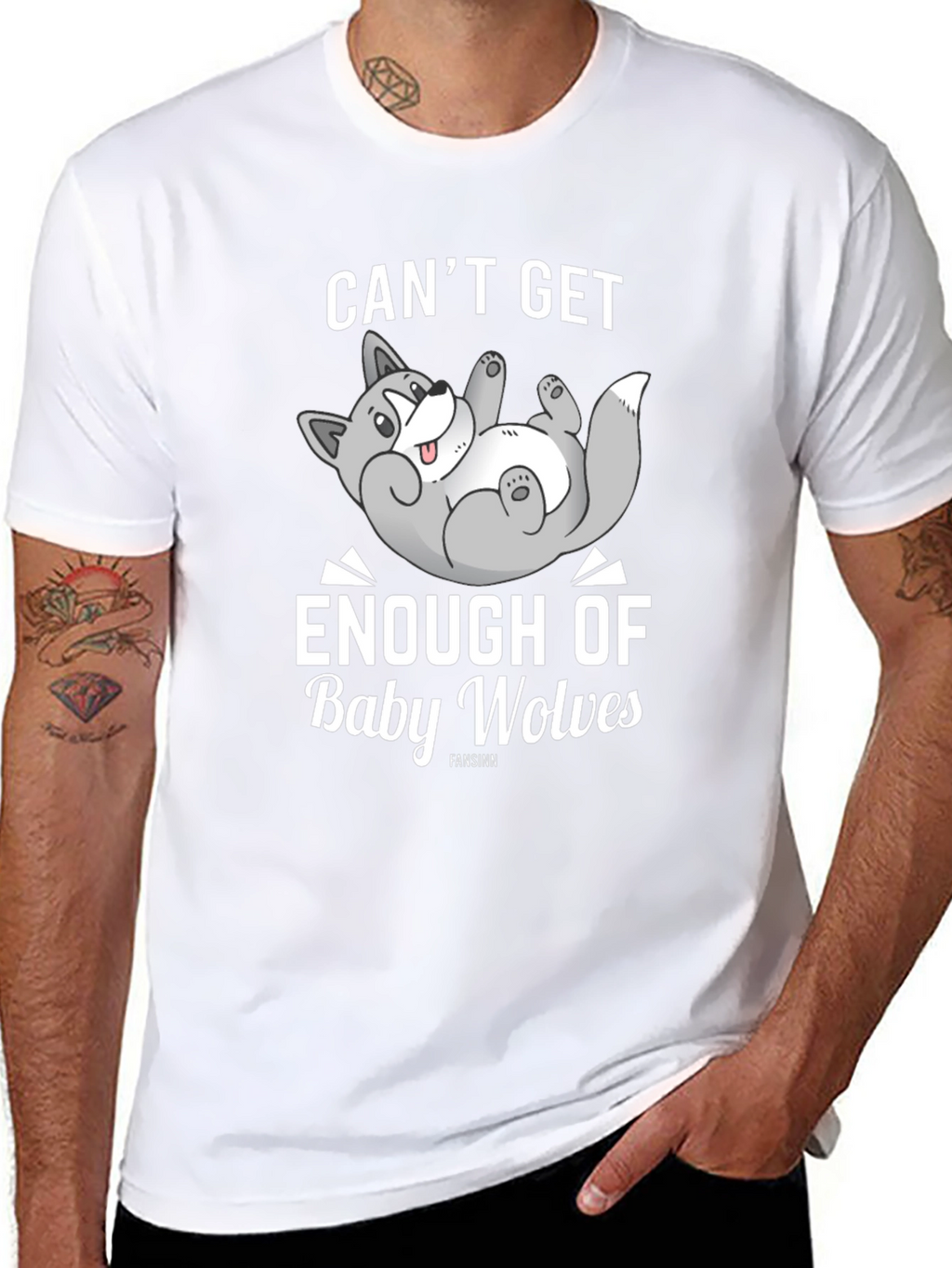 Cant Get Enough Baby Wolves Graphic T-Shirt