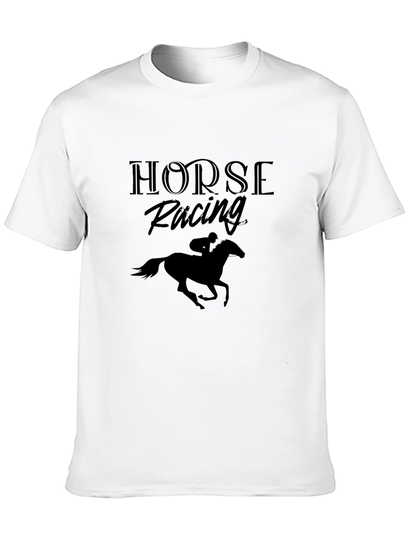 Horse Racing Silhouette Graphic Tee - Unisex
