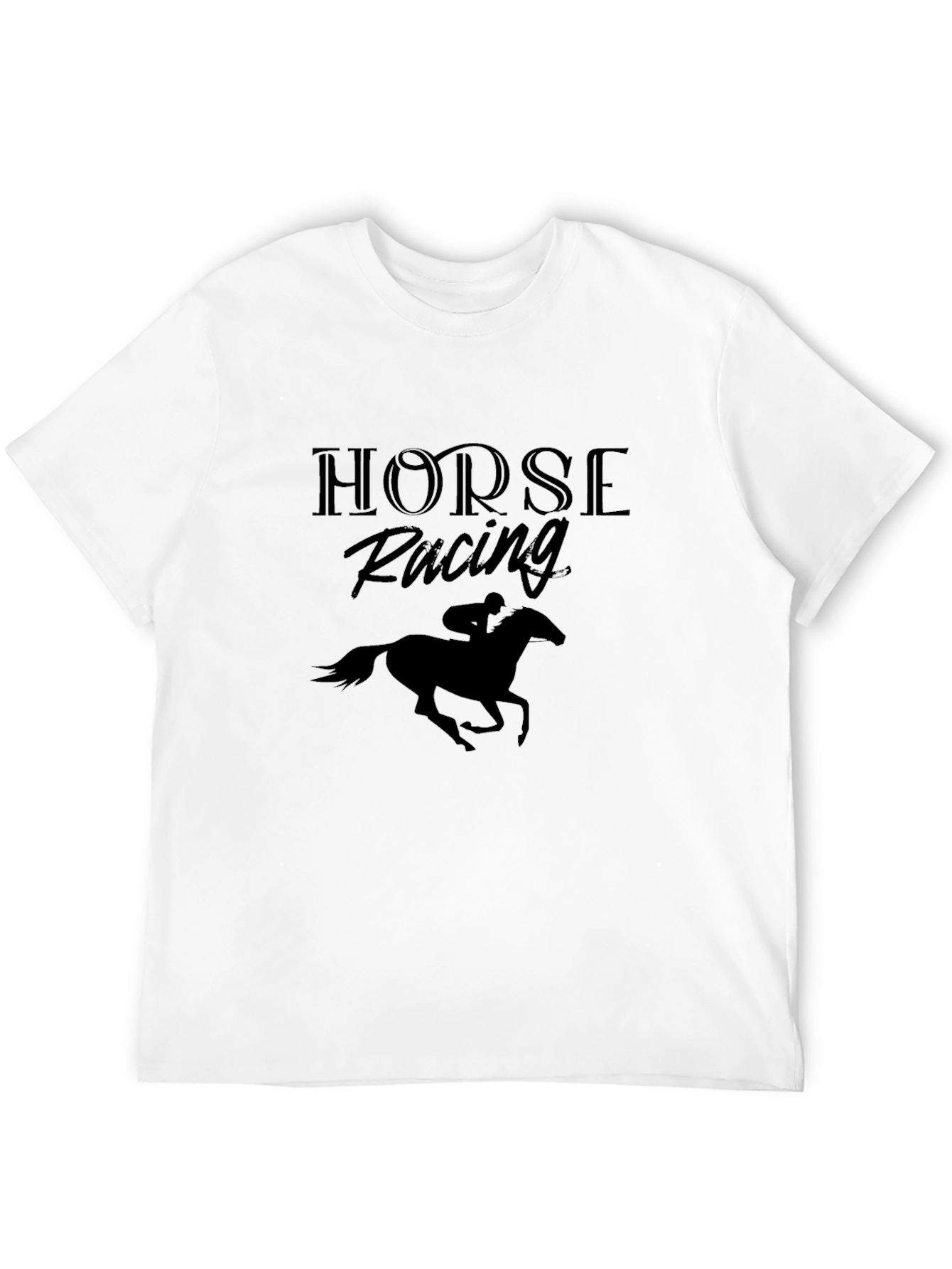Horse Racing Silhouette Graphic Tee - Unisex