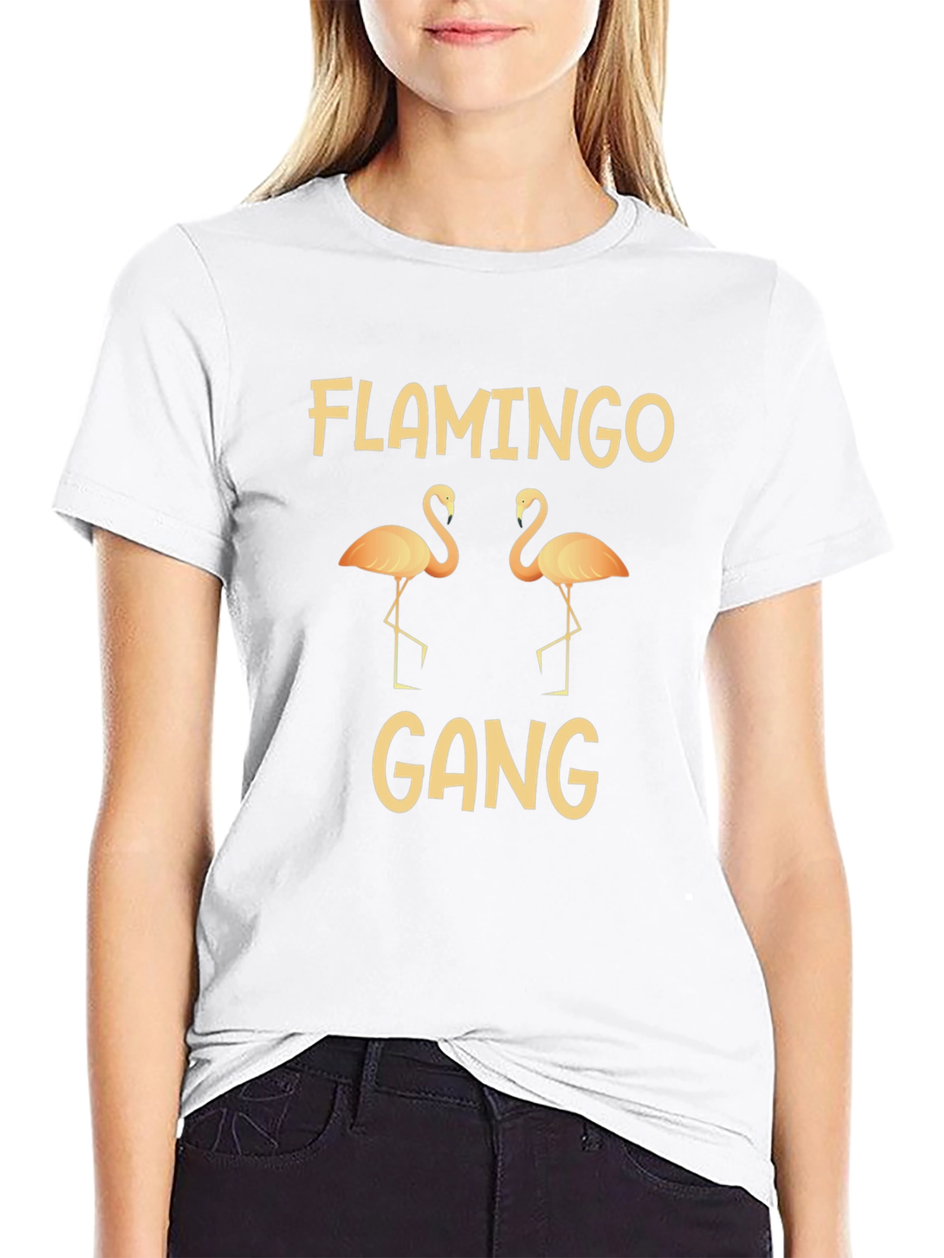Flamingo Gang Black T-Shirt