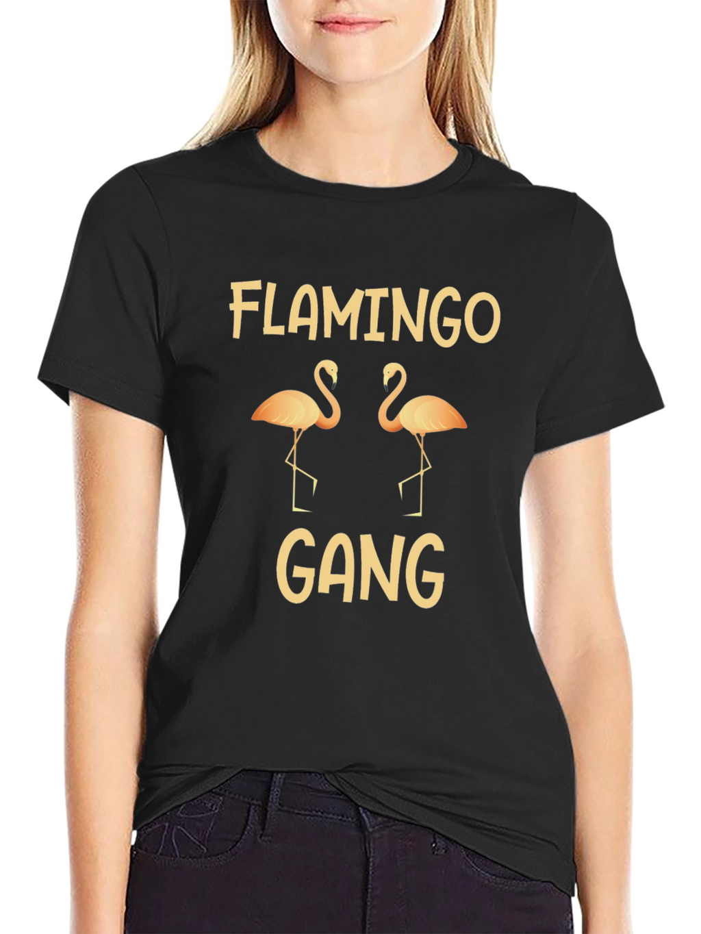 Flamingo Gang Black T-Shirt