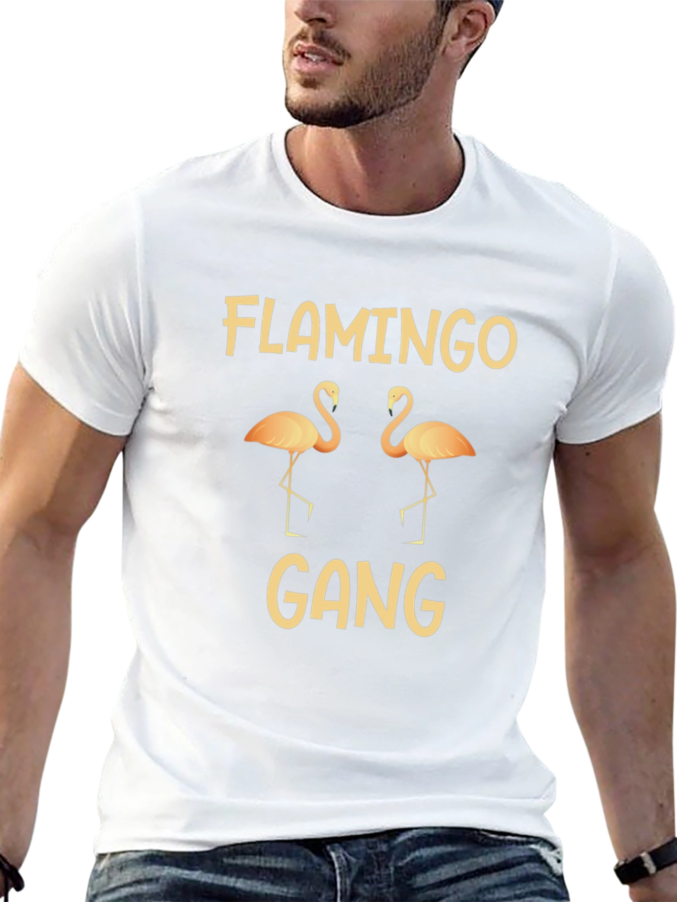 Flamingo Gang Black T-Shirt